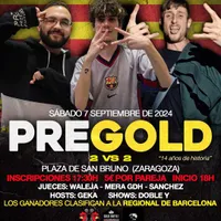cartel PREGOLDBATTLE ZARAGOZA 2 VS 2 Gold Battle